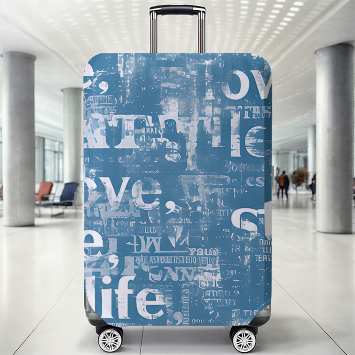 Waterproof Suitcase Cover Protector - ผ้าคลุมกระเป๋าเดินทางยืดหยุ่นกันน้ำกันฝุ่นสำหรับกระเป๋าเดินทางขนาด 18-32 นิ้วอุปกรณ์เสริมการเดินทาง