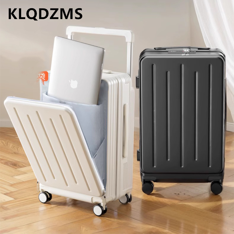 Front Opening Laptop Luggage 24 Inch - KLQDZMS กระเป๋าเดินทางคุณภาพสูง กล่องใส่สัมภาระแบบเปิดด้านหน้า 20