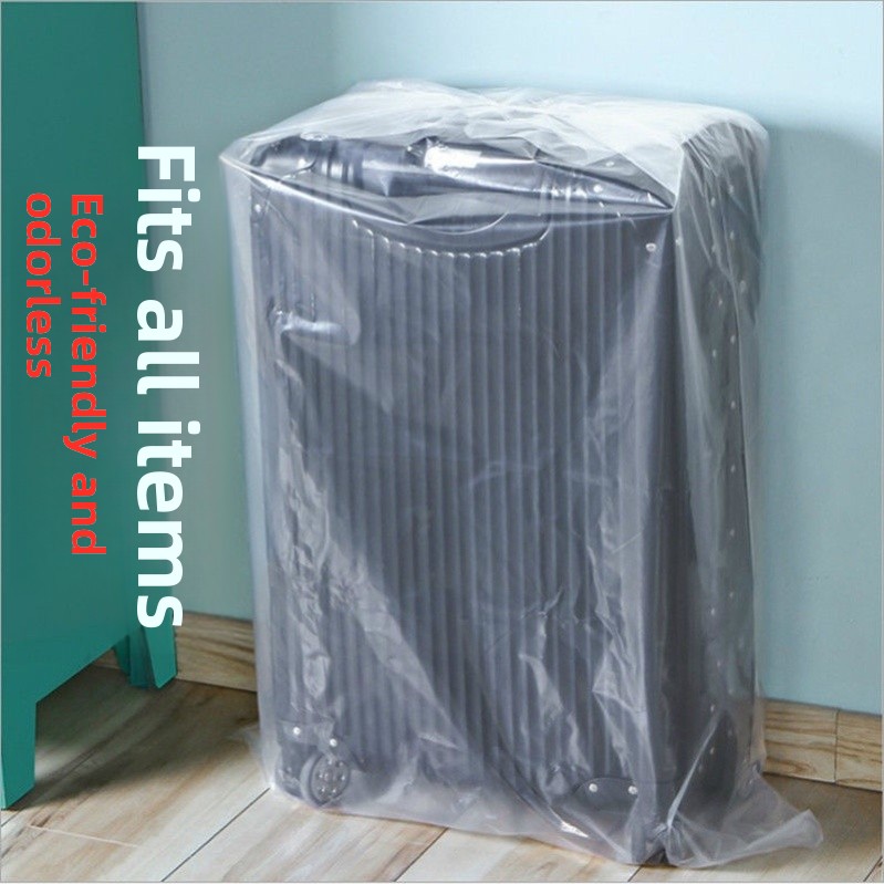 Luggage Protective Cover Transparent - ปลอกหุ้มกระเป๋าเดินทางแบบหนาพิเศษ ป้องกันฝุ่น กระเป๋าเก็บของแบบโปร่งใส ไม่สามารถถอดออกได้ สำหรับกระเป๋าเดินทาง