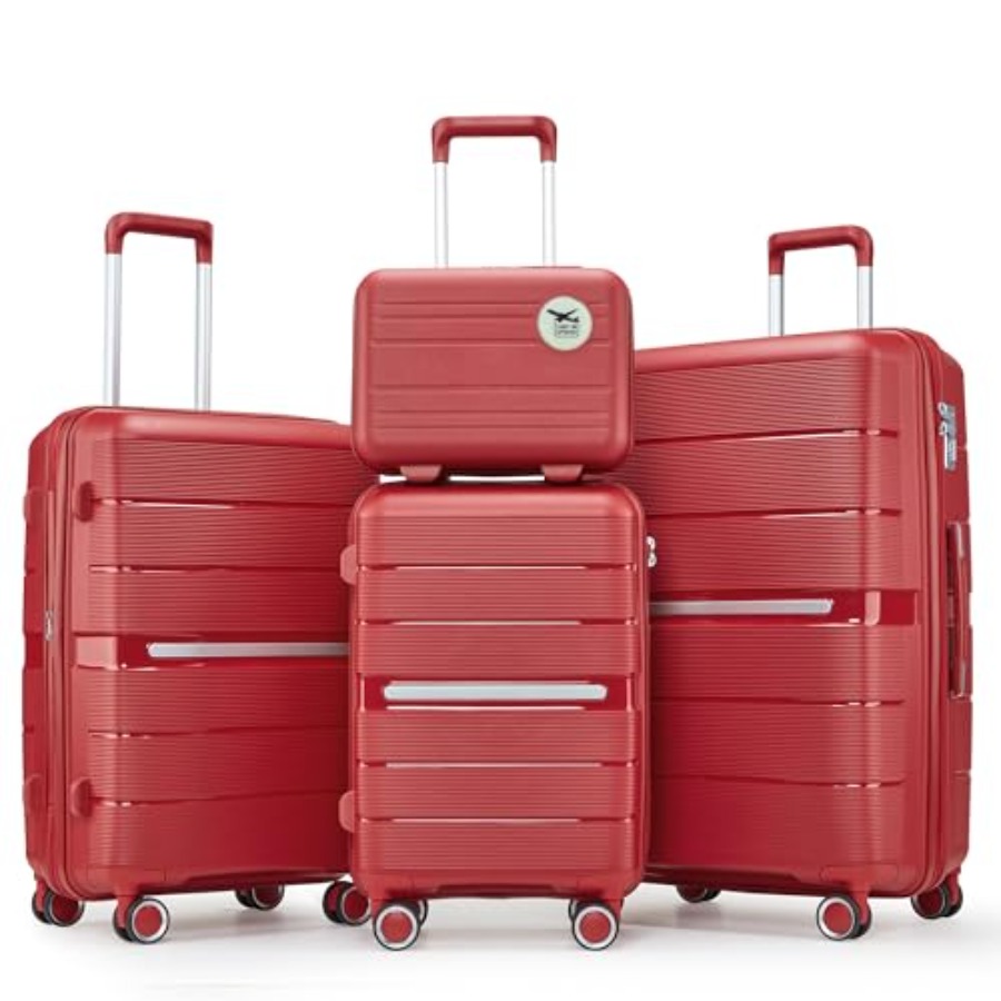 Expandable Hard Shell Luggage Set - ชุดกระเป๋าเดินทาง 4 ชิ้น แบบขยายได้, วัสดุ PP