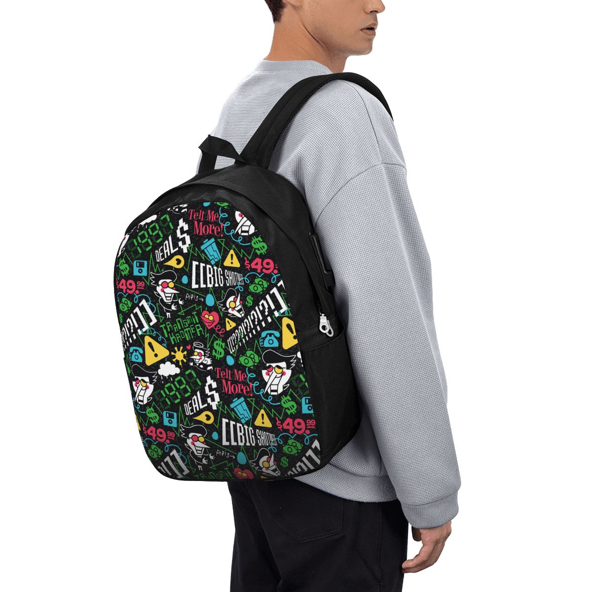 Backpacks - เดลตารูน สแปมตัน จีกระเป๋าเป้สะพายหลังกระเป๋าใส่โน๊ตบุ๊คคอมพิวเตอร์กระเป๋านักเรียนวิทยาลัยกระเป๋าใส่แล็ปท็อปกระเป๋าสะพายสำหรับผู้ชายผู้หญิง