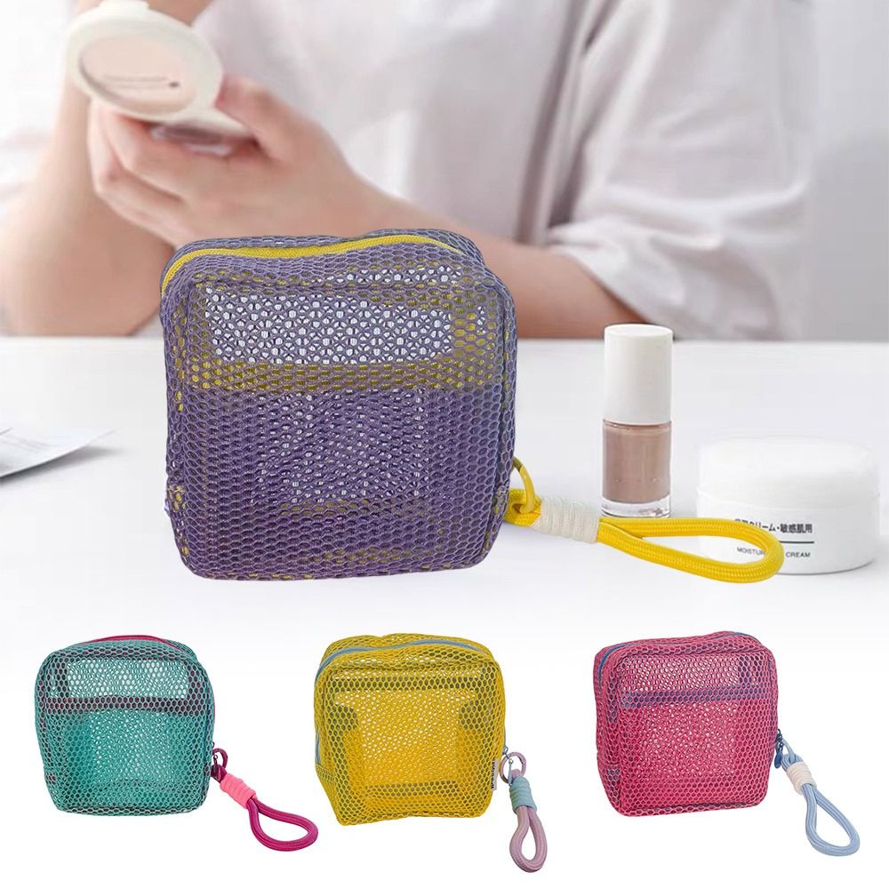 Cosmetic Bags - ใหม่กระเป๋าเก็บของสีโดปามีนความจุขนาดใหญ่พร้อมที่จับกระเป๋าเครื่องสำอางกระเป๋าใส่เหรียญ