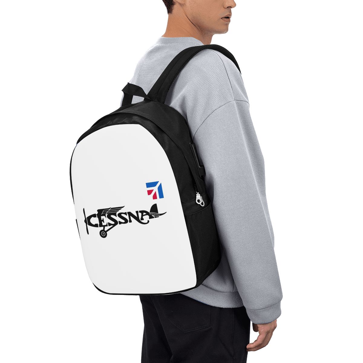 Backpacks - กระเป๋าเป้สะพายหลังโลโก้เซสนากระเป๋าใส่โน๊ตบุ๊คสำหรับเดินทางคอมพิวเตอร์กระเป๋านักเรียนวิทยาลัยกระเป๋าใส่แล็ปท็อปกระเป๋าสะพายสำหรับผู้ชายผู้หญิง