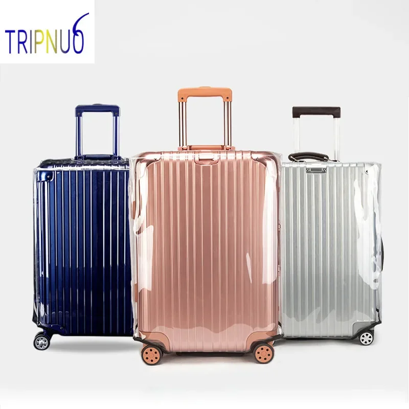 Luggage Protective Cover Transparent - โปร่งใส PVC กระเป๋าเดินทางกันน้ํากระเป๋าเดินทางป้องกัน 20-30 นิ้วรถเข็นลื่น/Anti-Fall/Scratchproof