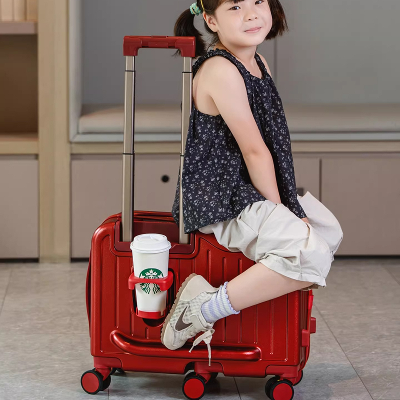 Spinner Wheel Rolling Suitcase 20 Inch - กระเป๋าเดินทางเด็ก ดีไซน์ใหม่ล่าสุด แบบนั่งและขี่ ขนาด 20 นิ้ว