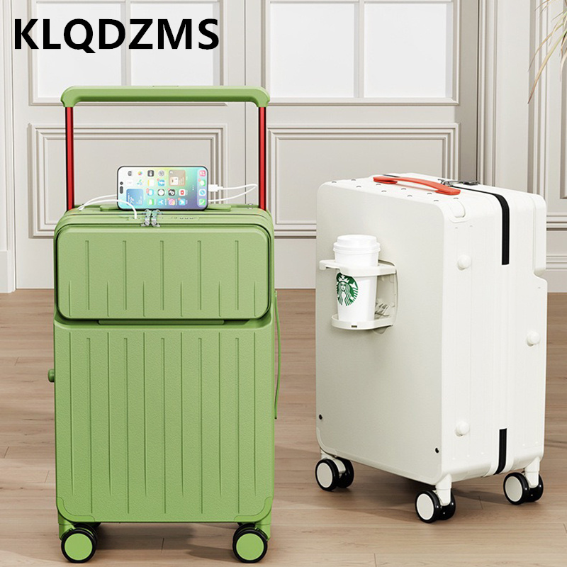 Front Opening Laptop Luggage 24 Inch - KLQDZMS 24 นิ้ว ช่องใส่สัมภาระ เปิดด้านหน้า กระเป๋าเดินทางสำหรับใส่แล็ปท็อป
