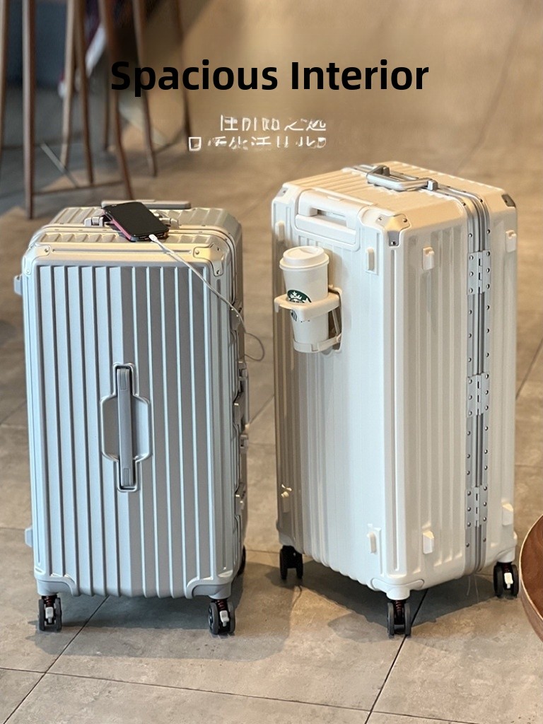 Aluminum Frame Carry On Luggage - กระเป๋าเดินทางแบบมีโครงอะลูมิเนียม ขนาด 20 นิ้ว พร้อมกุญแจล็อค สำหรับผู้ชายและผู้หญิง