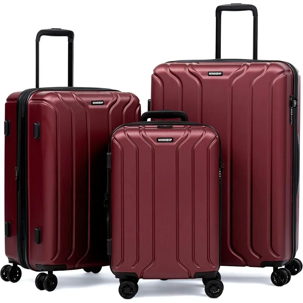 Expandable Hard Shell Luggage Set - ชุดกระเป๋าเดินทางแบบขยายได้พร้อมโครงแข็ง, ระบบล็อก TSA, พอร์ต USB (3