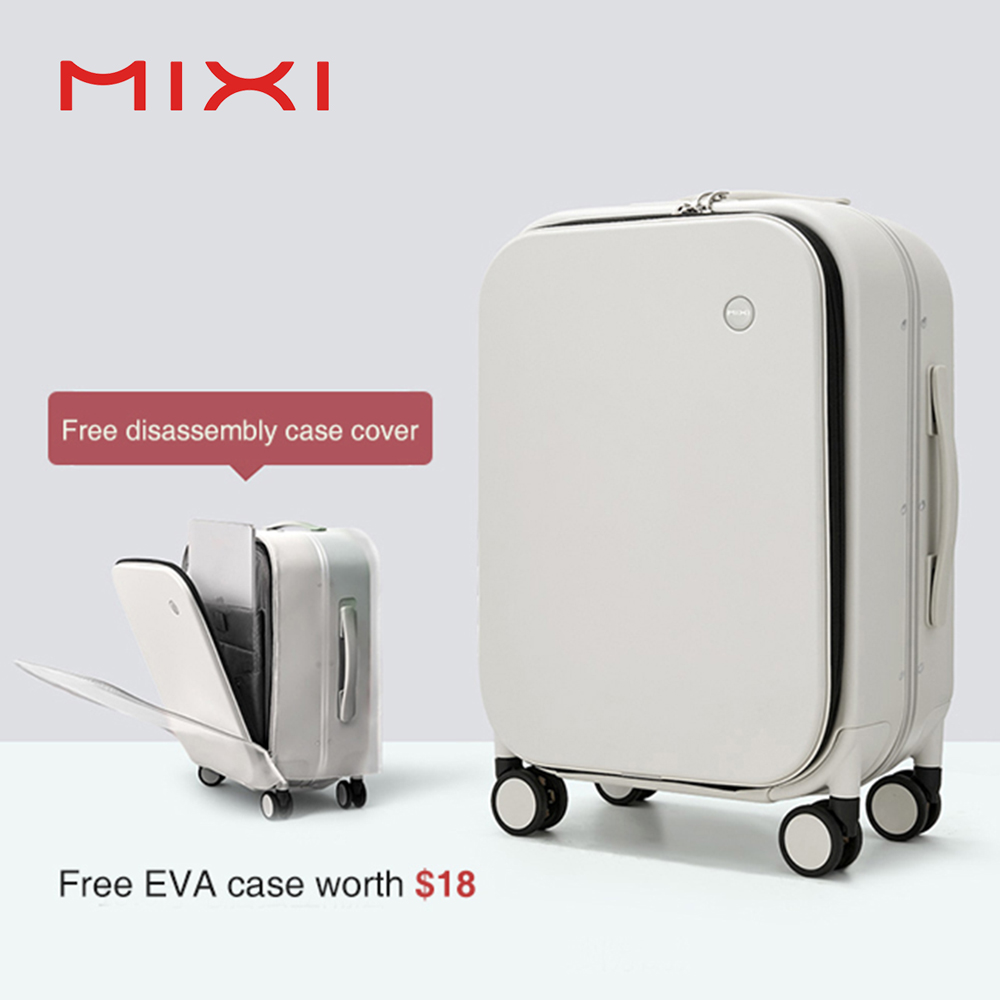 Aluminum Frame Carry On Luggage - Mixi การออกแบบสิทธิบัตรกรอบอลูมิเนียมกระเป๋าเดินทางพกพา Rolling กระเป๋าเดินทางที่สวยงาม Boarding Cabin