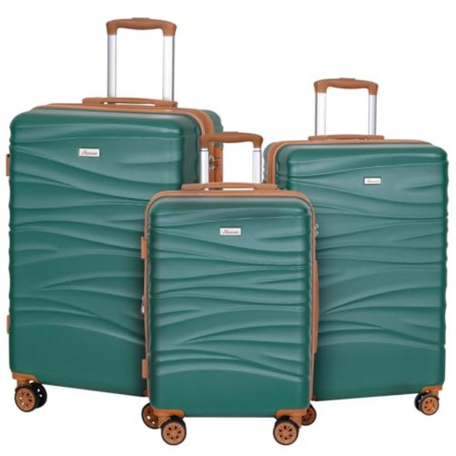 Expandable Hard Shell Luggage Set - ชุดกระเป๋าเดินทางแบบแข็ง 3 ชิ้น ขยายได้ พร้อมล้อหมุน กระเป๋าเดินทางน้ำหนักเบาพร้อมระบบล็อค