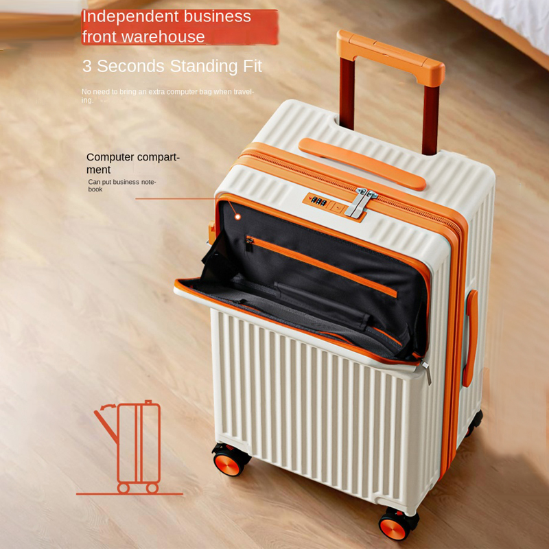 Front Opening Laptop Luggage 24 Inch - กระเป๋าเดินทางทันสมัยขนาด 20 24 นิ้ว สำหรับใส่แล็ปท็อป น้ำหนักเบา