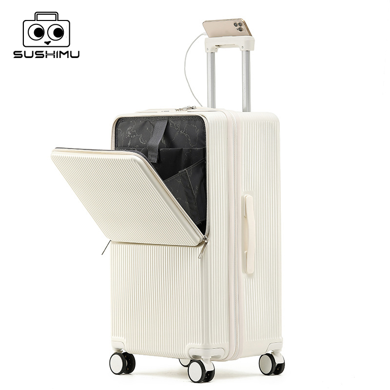 Aluminum Frame Carry On Luggage - Sushimu กระเป๋าเดินทางกว้างกระเป๋าเดินทางผู้ชาย 20 24 26 กระเป๋าเดินทางผู้หญิง