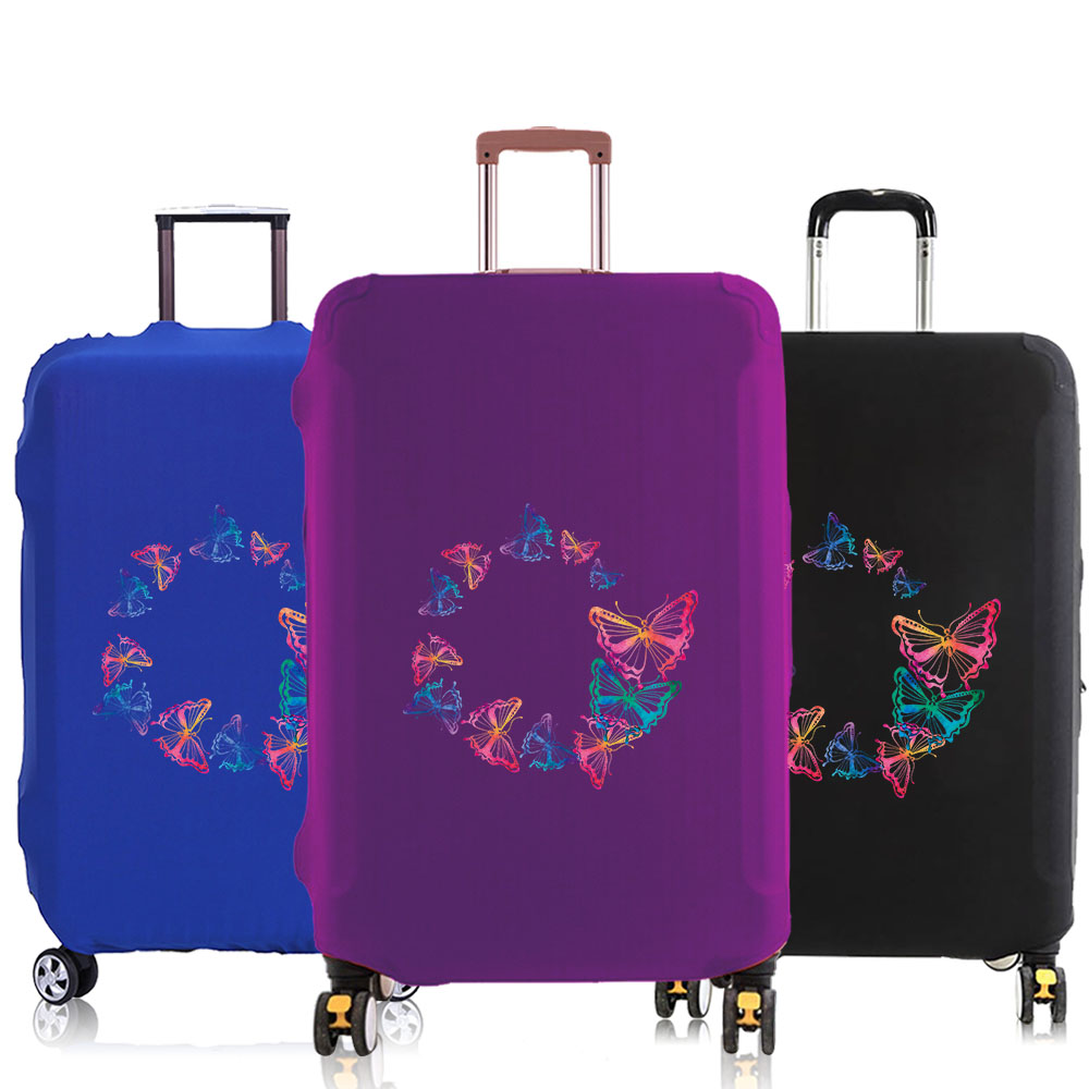 Luggage Protective Cover Transparent - ผ้าคลุมกระเป๋าเดินทาง ปลอกป้องกันกระเป๋าเดินทาง ผ้าคลุมกันฝุ่นสำหรับขนาด 18-32 นิ้ว ผ้าคลุมกระเป๋าเดินทางแบบยืดหยุ่น