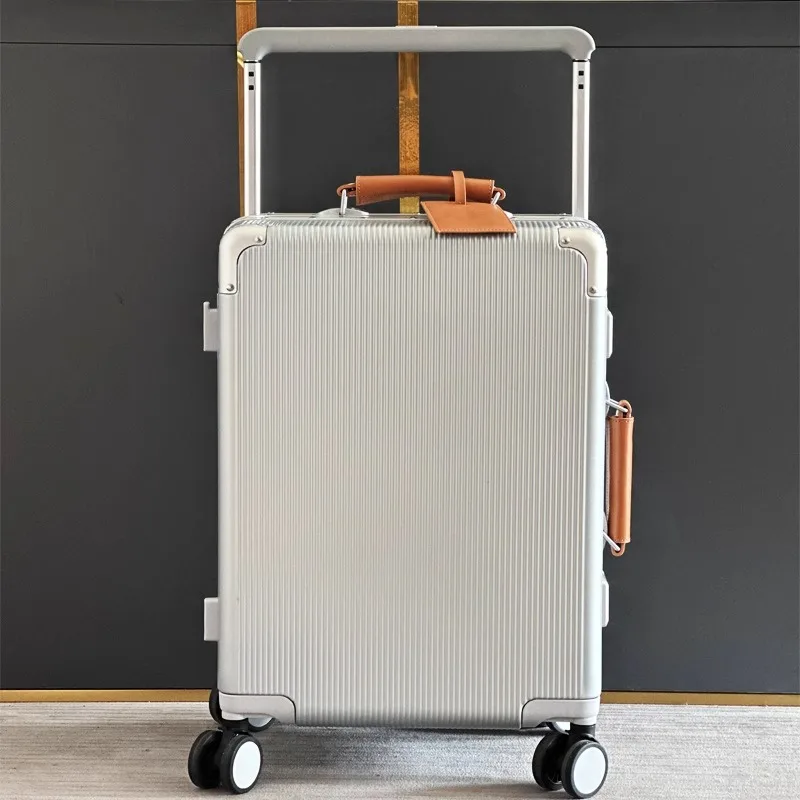 Aluminum Frame Carry On Luggage - กระเป๋าเดินทางแบบมีหูจับกว้าง กระเป๋าเดินทางสำหรับผู้ชาย ขนาด 20 24 นิ้ว