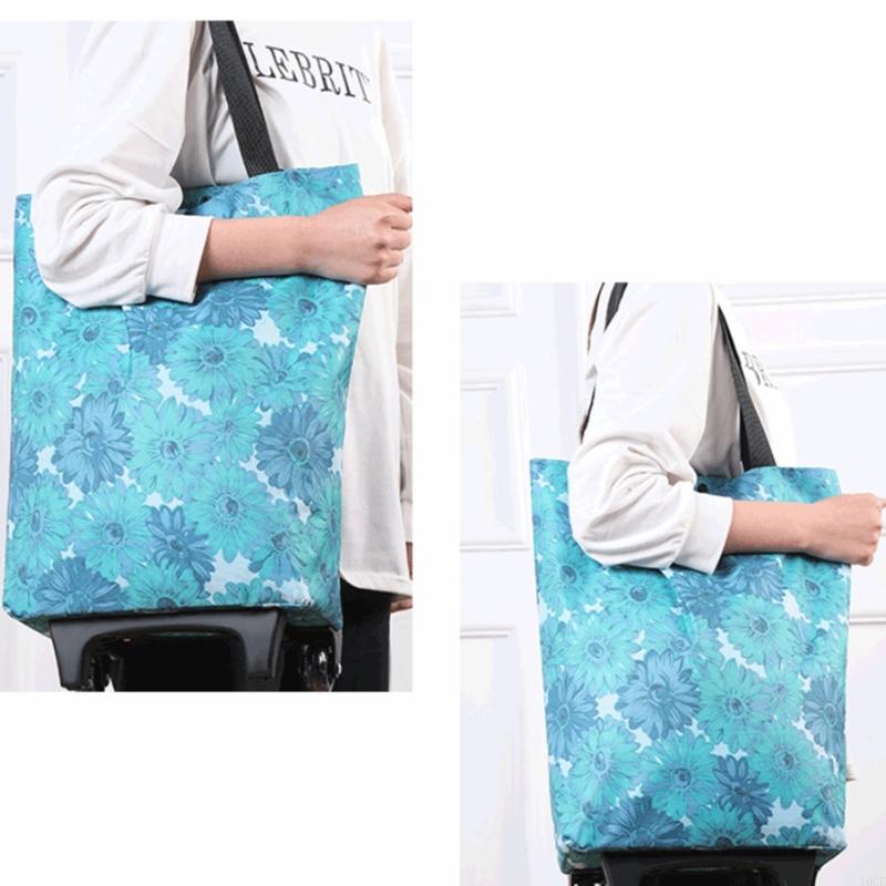 รถเข็นแบบพับได้น้ำหนักเบารถเข็ - Foldable Rolling Luggage Bag บทวิจารณ์และราคา