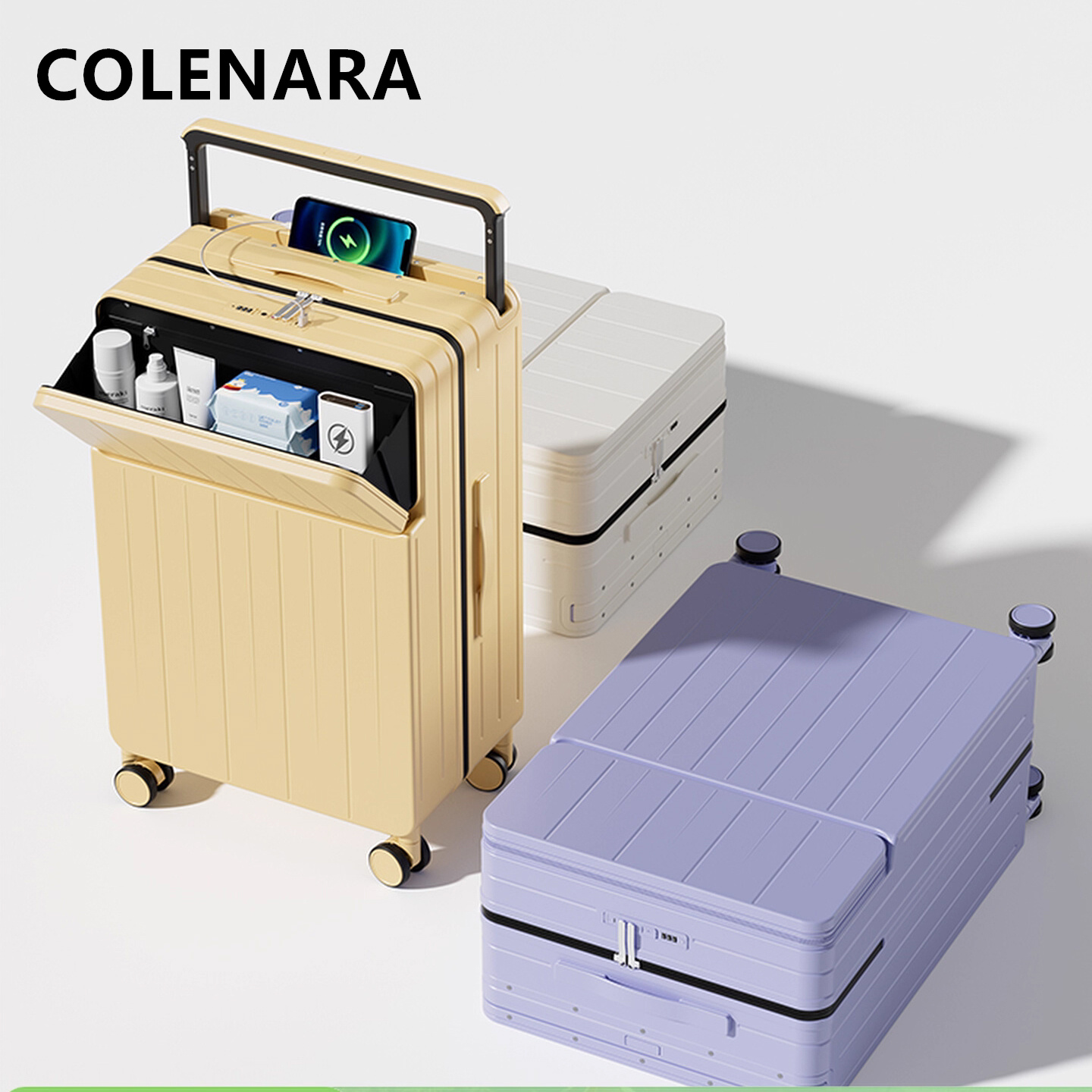 กระเป๋าเดินทางอเนกประสงค์ COLE - Front Opening Laptop Luggage 24 Inch บทวิจารณ์และราคา