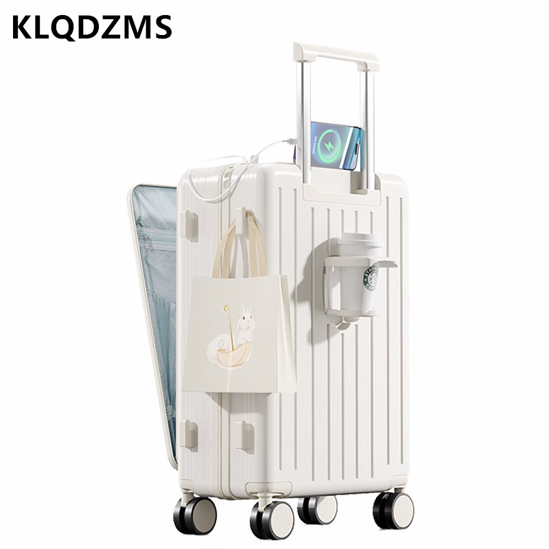 KLQDZMS กระเป๋าเดินทางคุณภาพสู - Front Opening Laptop Luggage 24 Inch บทวิจารณ์และราคา
