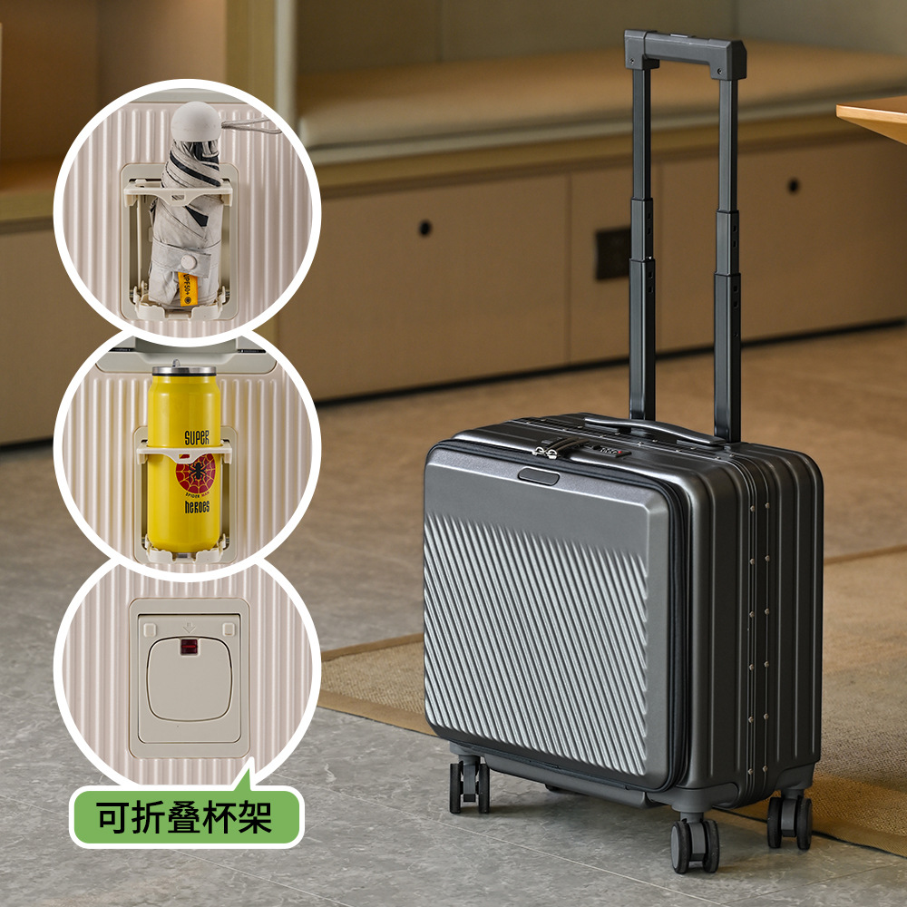 กระเป๋าเดินทางแบบเปิดด้านหน้า  - Aluminum Frame Carry On Luggage บทวิจารณ์และราคา