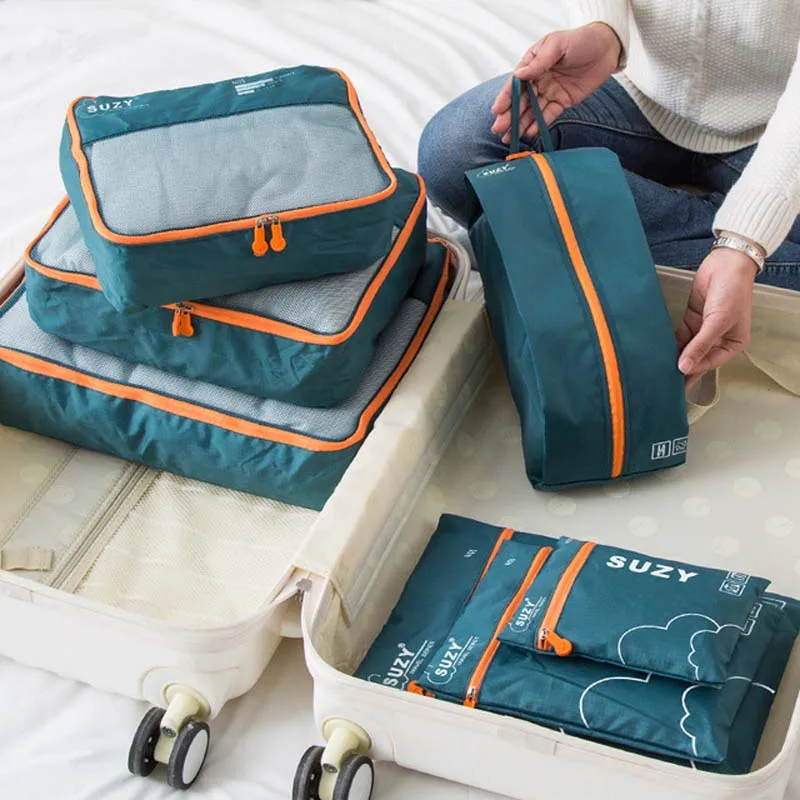 7/6 ชิ้นชุดกระเป๋าเดินทางจัดเก - Foldable Rolling Luggage Bag บทวิจารณ์และราคา