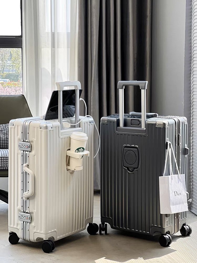 SUSHIMU กระเป๋าเดินทางพร้อมถ้ว - Spinner Wheel Rolling Suitcase 20 Inch บทวิจารณ์และราคา