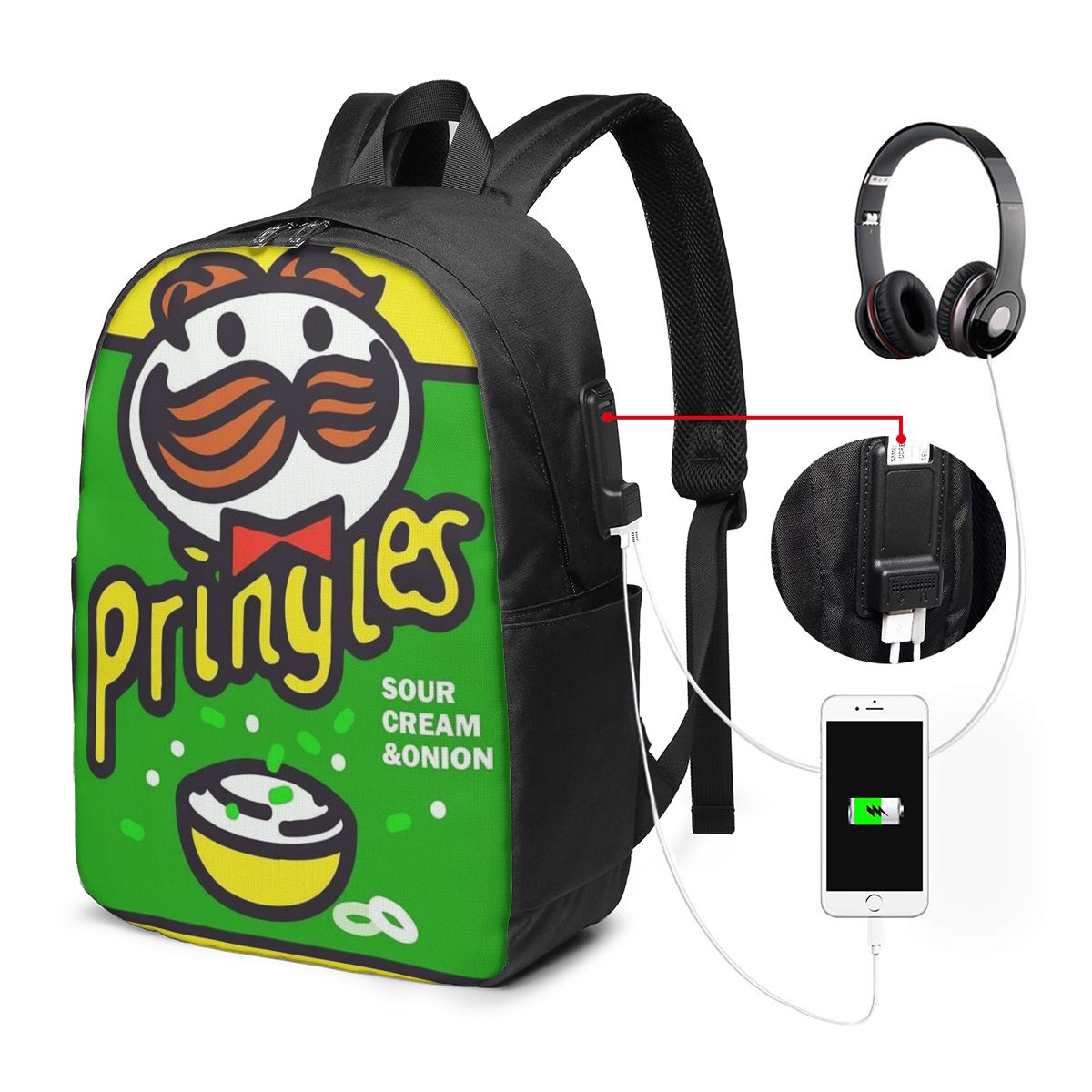 กระเป๋าเป้พิมพ์ลายมันฝรั่งทอดก - Backpacks บทวิจารณ์และราคา