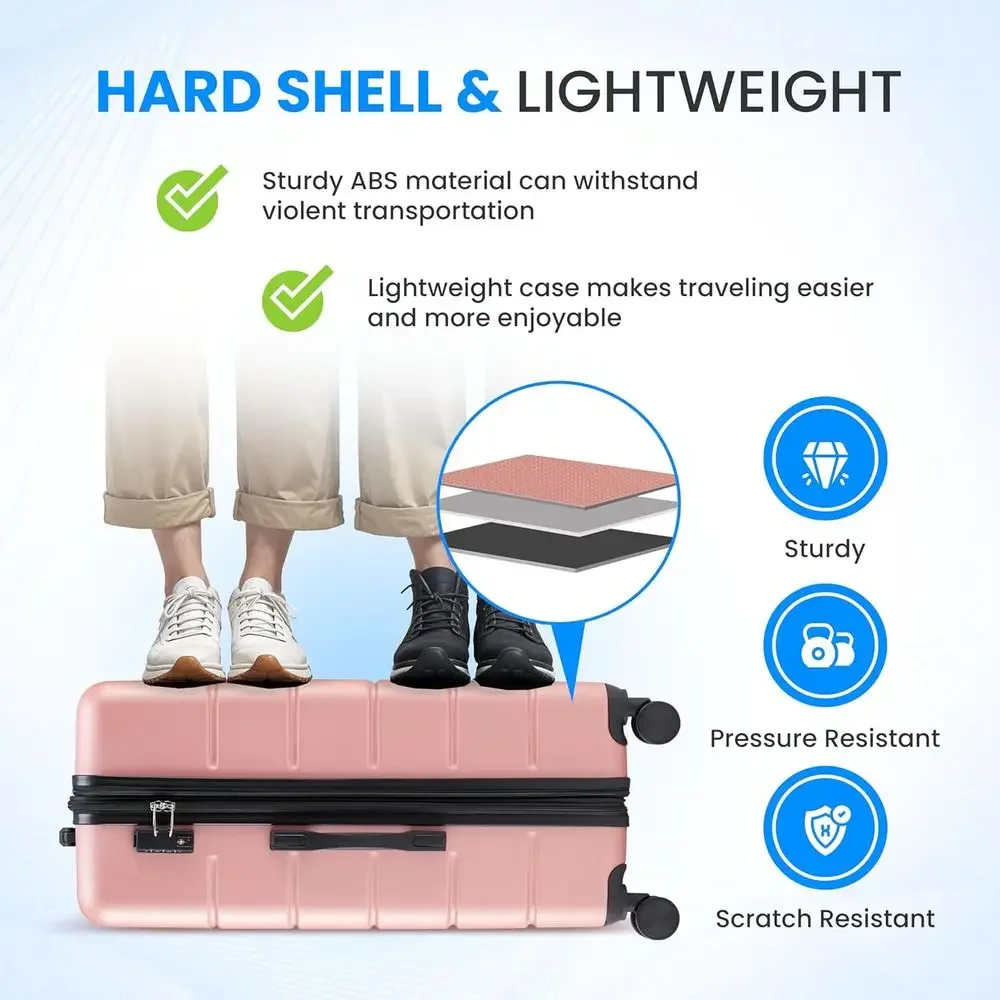 ชุดกระเป๋าเดินทางขนาดใหญ่ 3 ชิ - Expandable Hard Shell Luggage Set บทวิจารณ์และราคา