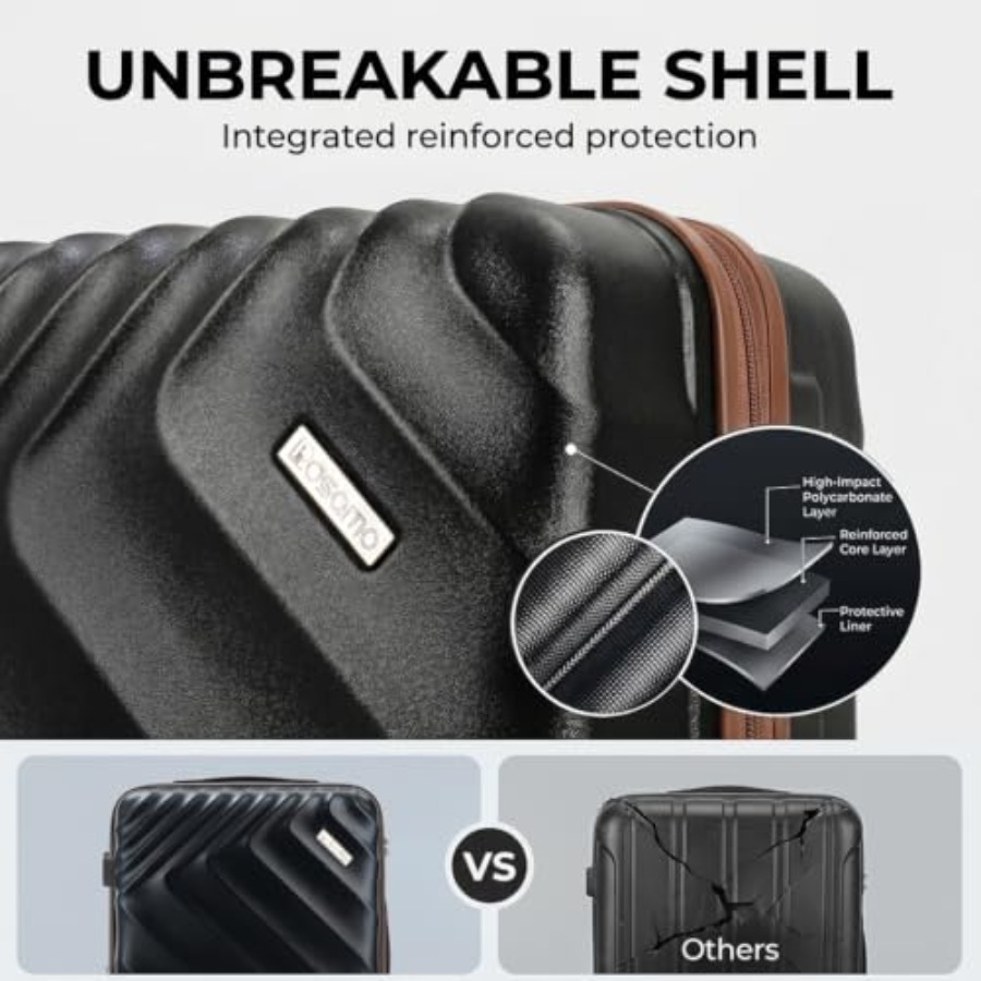 ชุดกระเป๋าเดินทางแบบแข็ง 6 ชิ้ - Expandable Hard Shell Luggage Set บทวิจารณ์และราคา