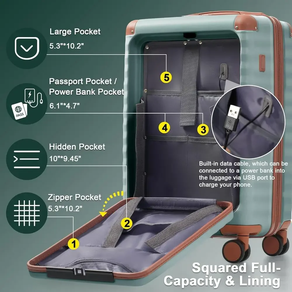 ชุดกระเป๋าเดินทางแบบแข็ง 5 ชิ้ - Expandable Hard Shell Luggage Set บทวิจารณ์และราคา