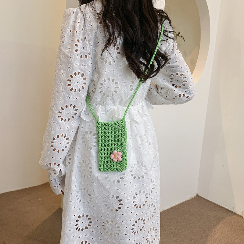 กระเป๋าโทรศัพท์แบบถักลายฉลุอเน - Handbags บทวิจารณ์และราคา