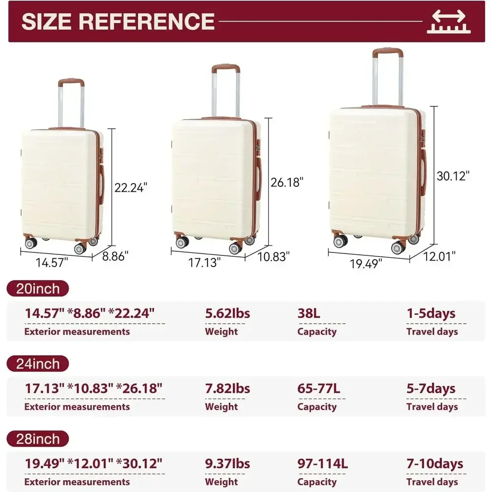 ชุดกระเป๋าเดินทางแบบแข็ง 3 ชิ้ - Expandable Hard Shell Luggage Set บทวิจารณ์และราคา