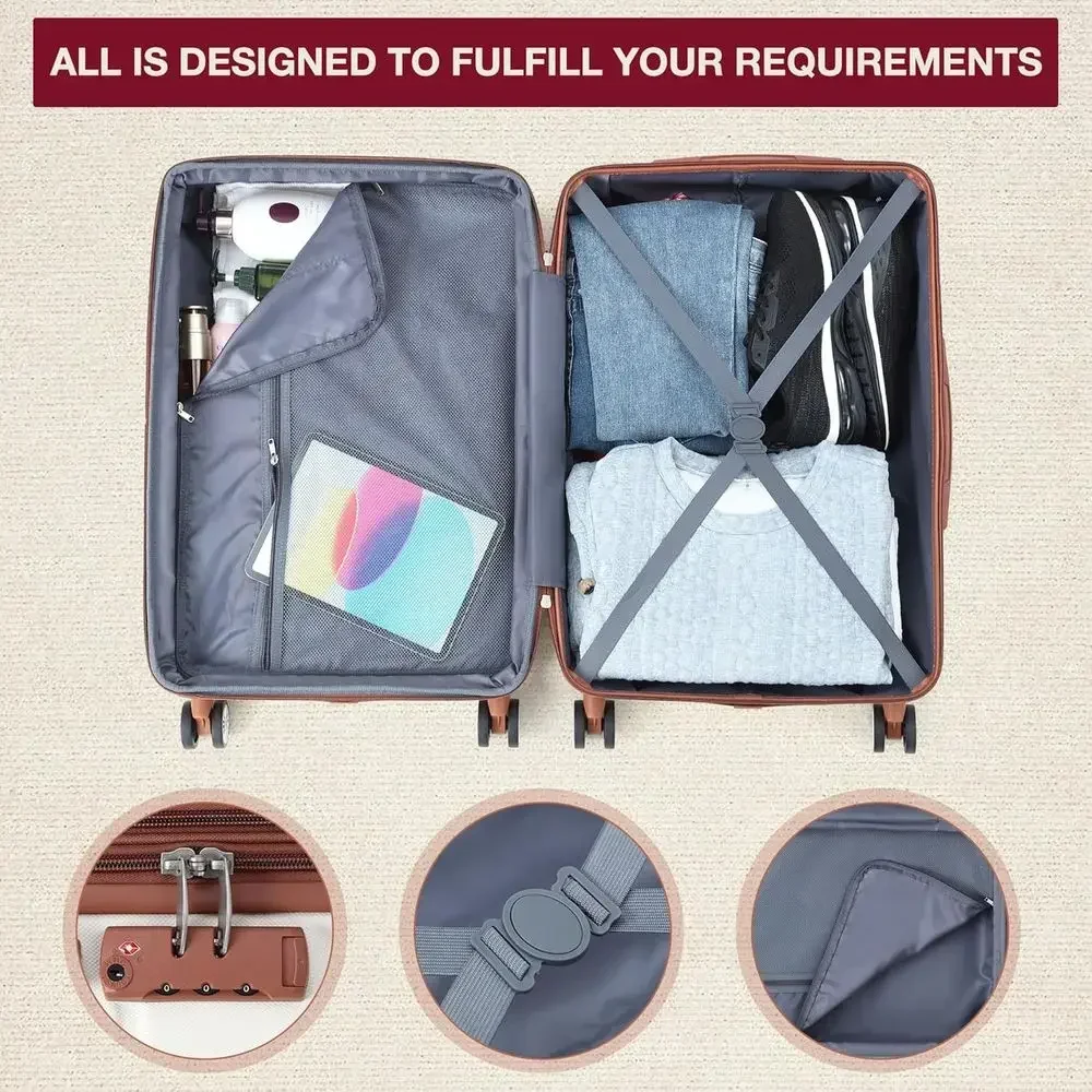 ชุดกระเป๋าเดินทางแบบแข็ง 3 ชิ้ - Expandable Hard Shell Luggage Set บทวิจารณ์และราคา
