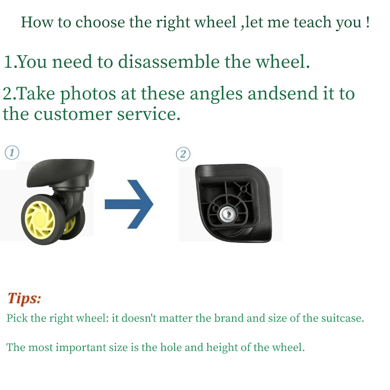 ล้อกระเป๋าเดินทางอเนกประสงค์1ค - Silent Replacement Luggage Wheels บทวิจารณ์และราคา