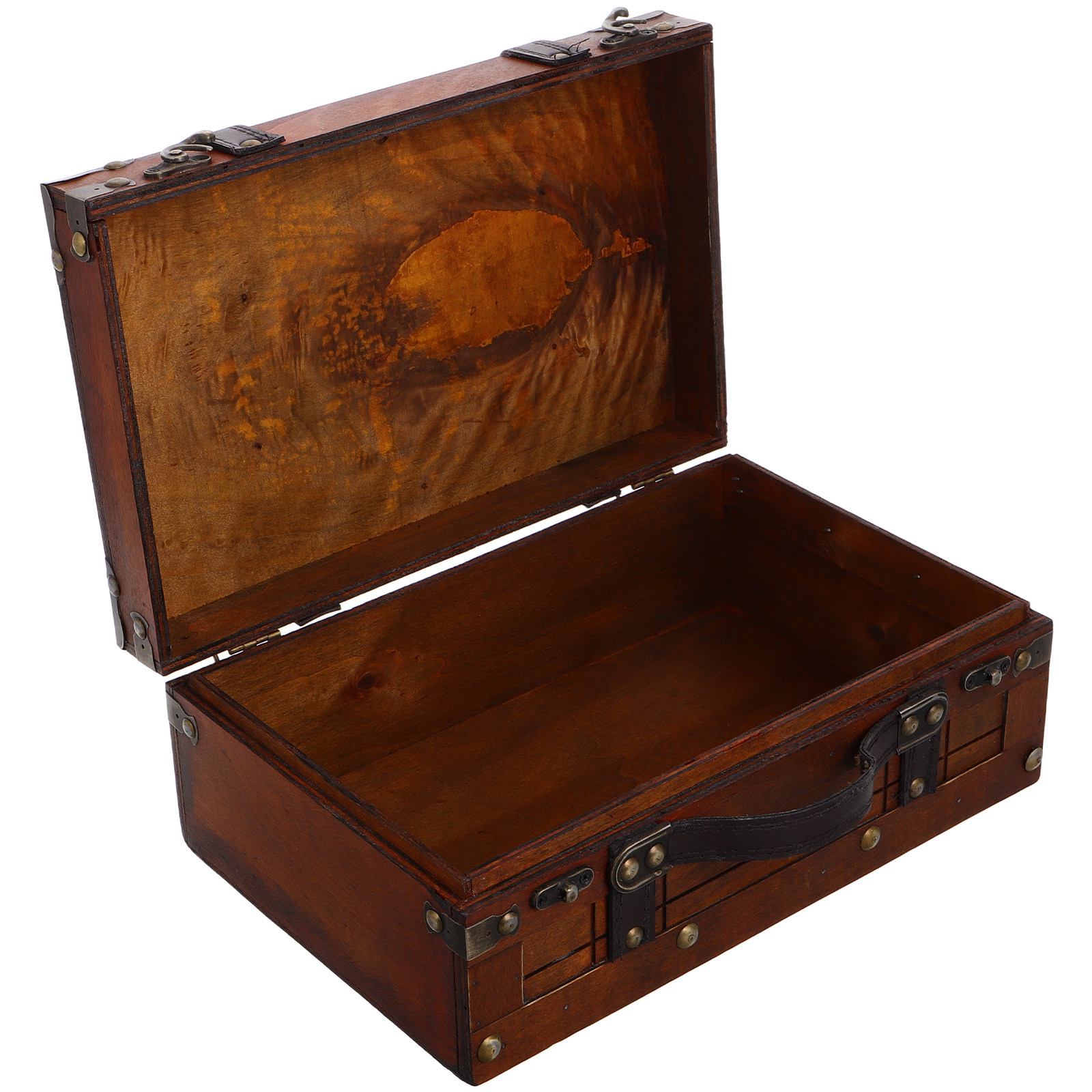 กล่องเก็บของไม้สไตล์วินเทจย้อน - Retro Vintage Trunk Suitcase บทวิจารณ์และราคา