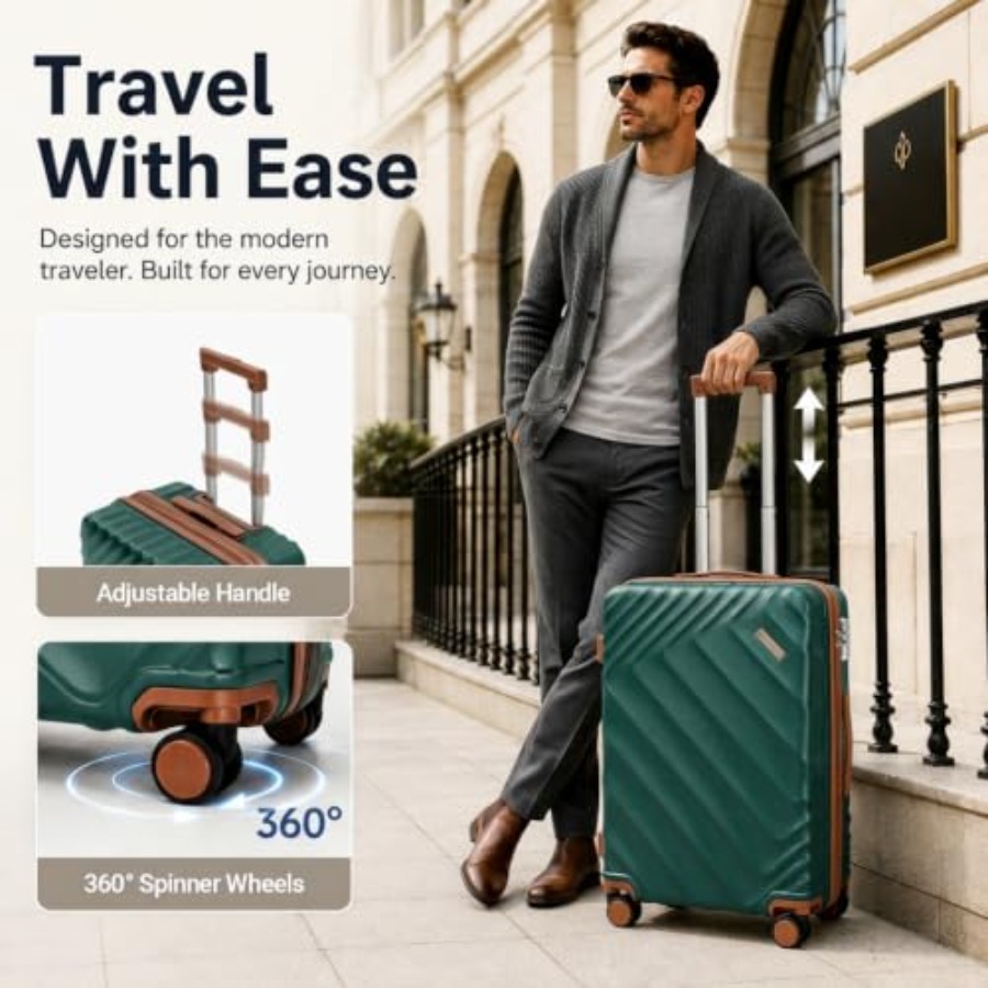 ชุดกระเป๋าเดินทางแบบแข็ง 5 ชิ้ - Expandable Hard Shell Luggage Set บทวิจารณ์และราคา