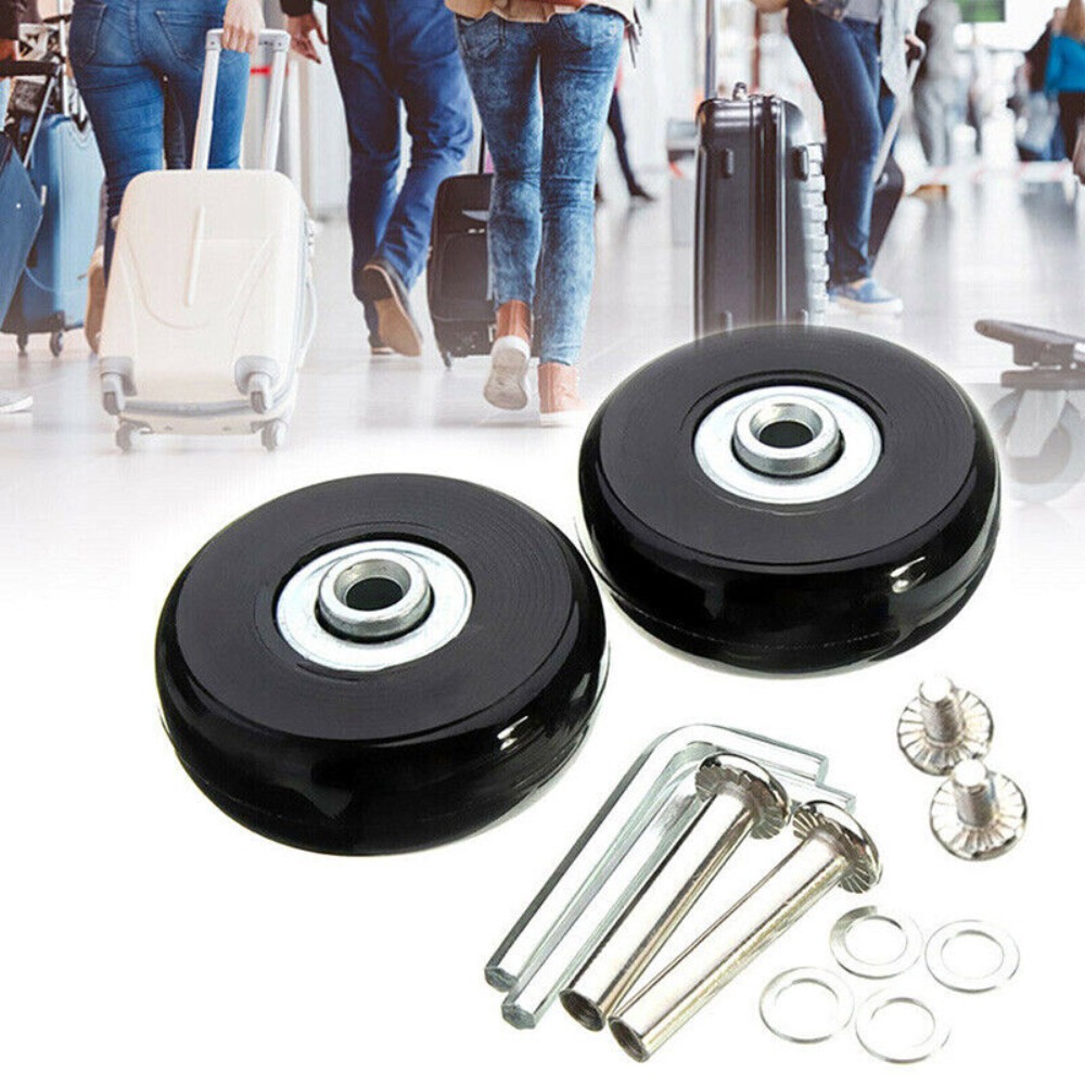 2 ชิ้นเปลี่ยนล้อพร้อมสกรูสําหร - Silent Replacement Luggage Wheels บทวิจารณ์และราคา