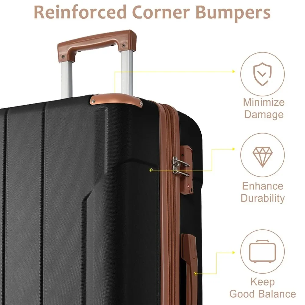 ชุดกระเป๋าเดินทาง 3 ชิ้น, กระเ - Expandable Hard Shell Luggage Set บทวิจารณ์และราคา