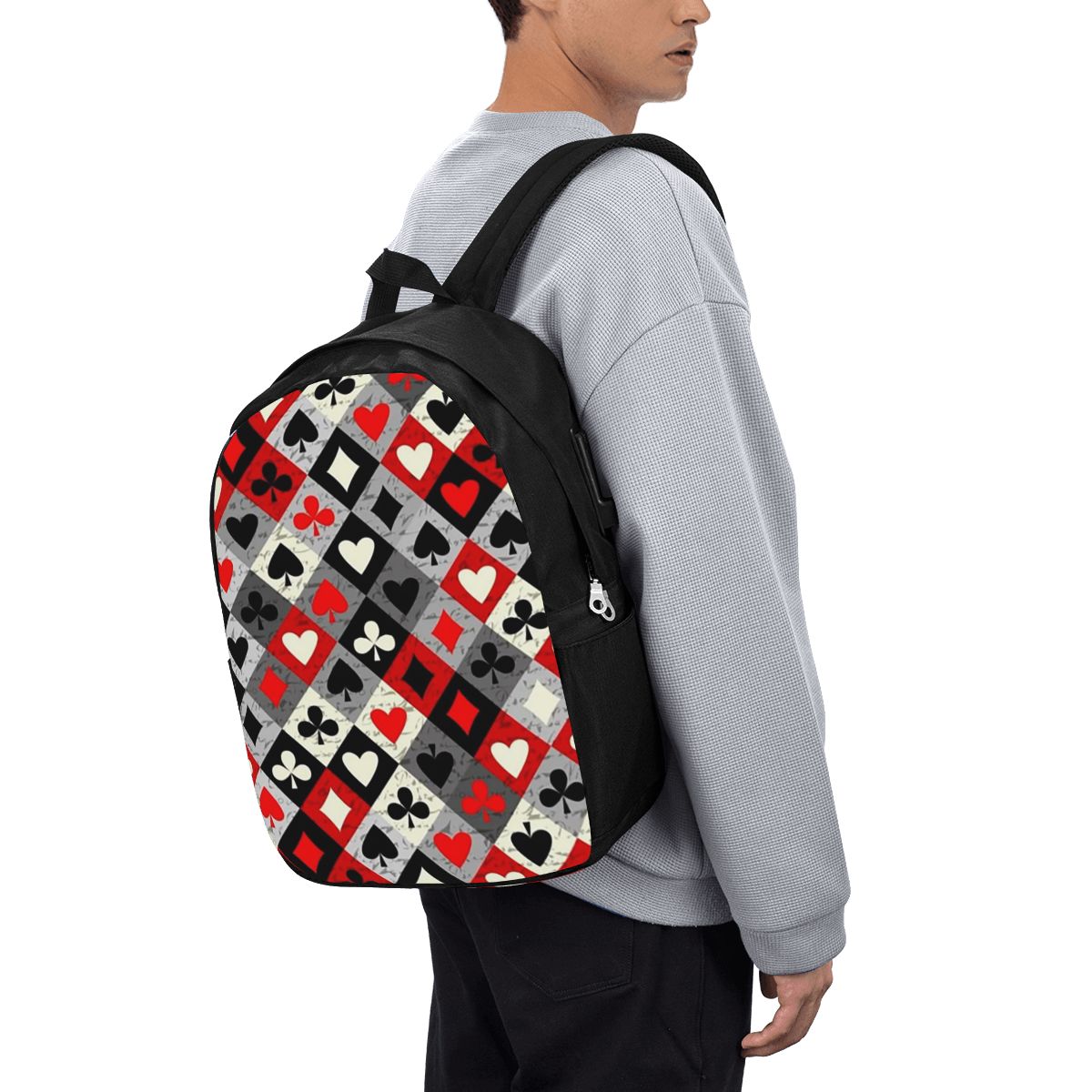 กระเป๋าเป้สะพายหลังลายไพ่โป๊กเ - Travel Bags บทวิจารณ์และราคา