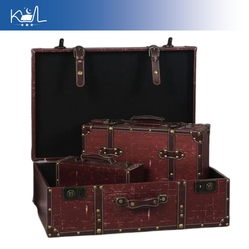 กล่องเก็บของตกแต่งสไตล์วินเทจส - Retro Vintage Trunk Suitcase บทวิจารณ์และราคา