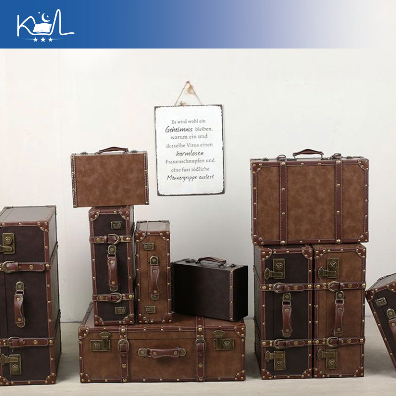 กล่องเก็บของตกแต่งสไตล์วินเทจส - Retro Vintage Trunk Suitcase บทวิจารณ์และราคา