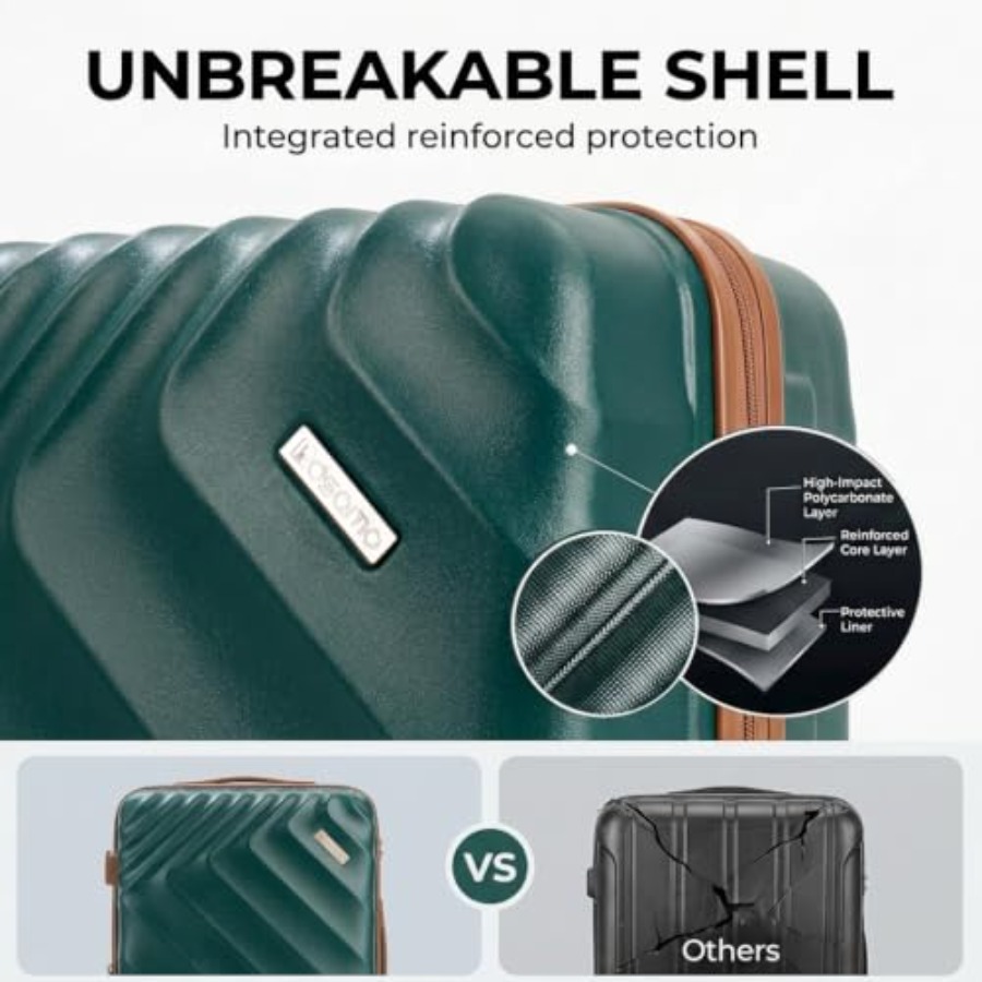 ชุดกระเป๋าเดินทางแบบแข็ง 5 ชิ้ - Expandable Hard Shell Luggage Set บทวิจารณ์และราคา