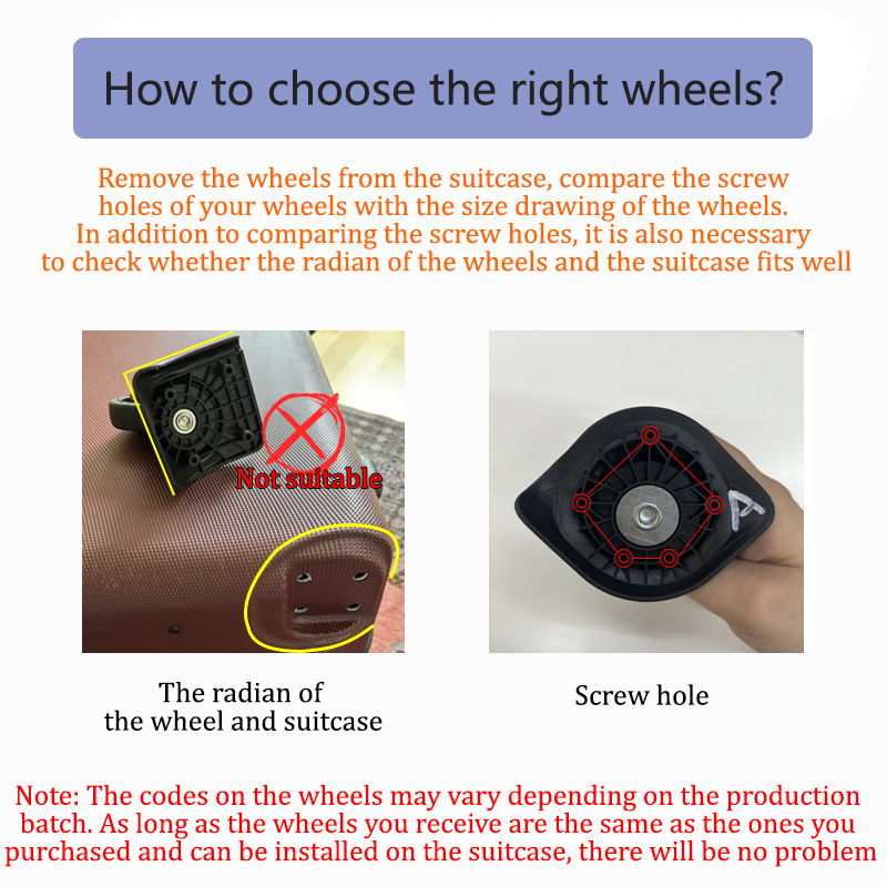 อุปกรณ์เสริมกระเป๋าเดินทาง Rim - Silent Replacement Luggage Wheels บทวิจารณ์และราคา