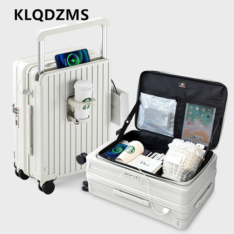 กระเป๋าเดินทางแบบชาร์จไฟได้ KL - Front Opening Laptop Luggage 24 Inch บทวิจารณ์และราคา