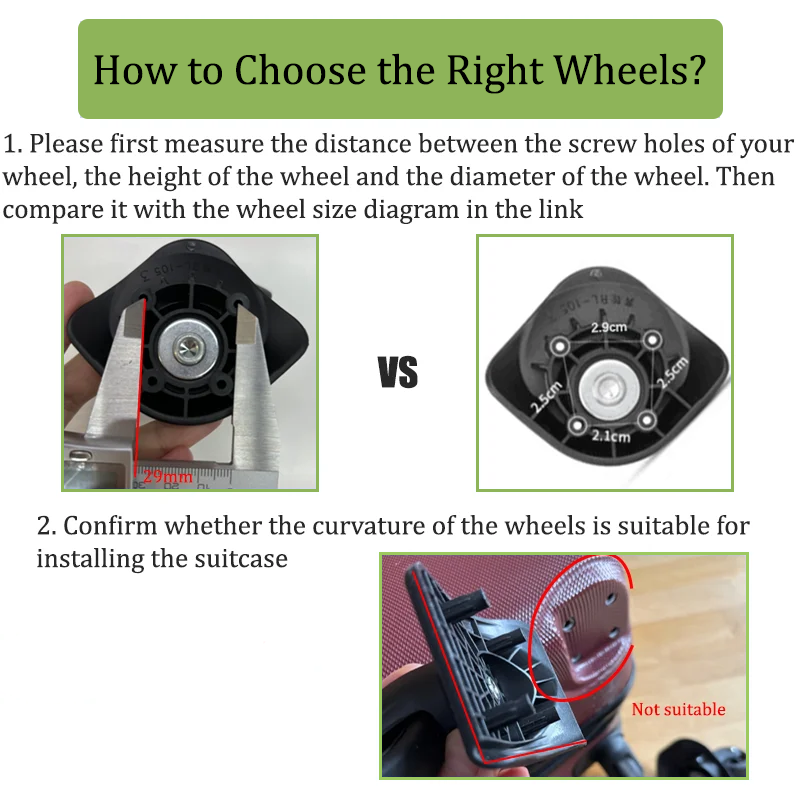 สำหรับชุดเปลี่ยนล้อกระเป๋าเดิน - Silent Replacement Luggage Wheels บทวิจารณ์และราคา