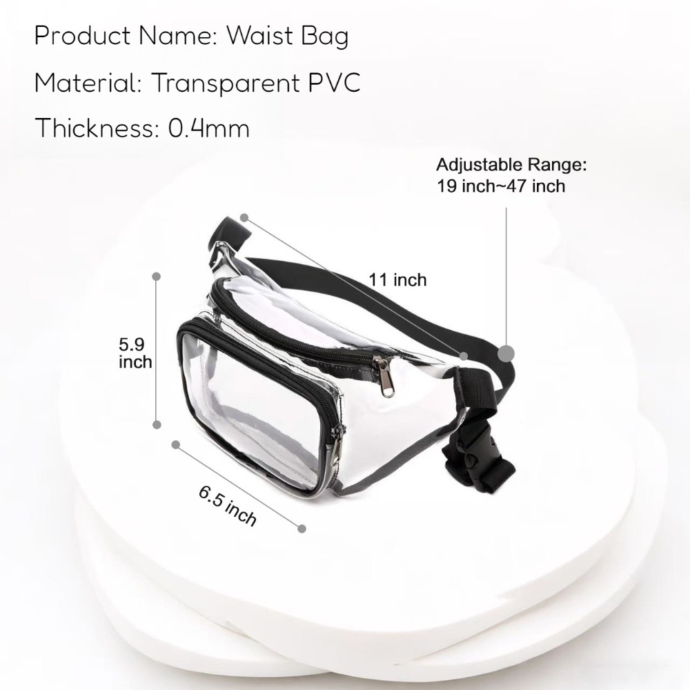 กระเป๋าคาดเอวใส PVC หลายสี สาย - Handbags บทวิจารณ์และราคา