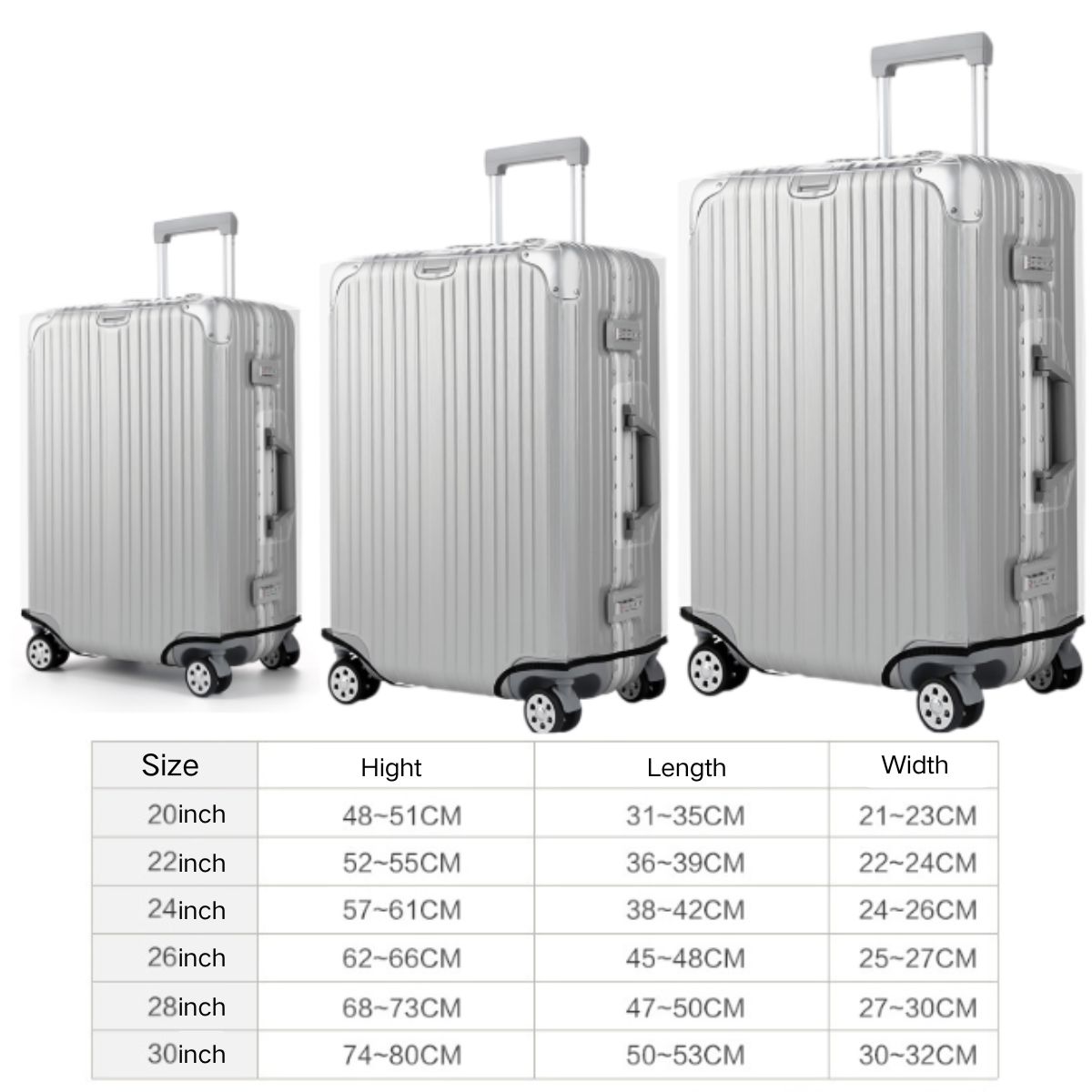 ผ้าคลุมกระเป๋าเดินทางแบบหนาใส, - Waterproof Suitcase Cover Protector บทวิจารณ์และราคา