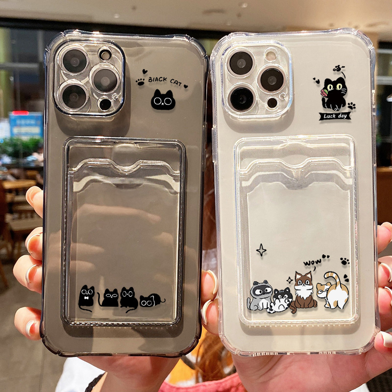 เคสโทรศัพท์ลายแมวดำน่ารัก สำหร - Wallets บทวิจารณ์และราคา