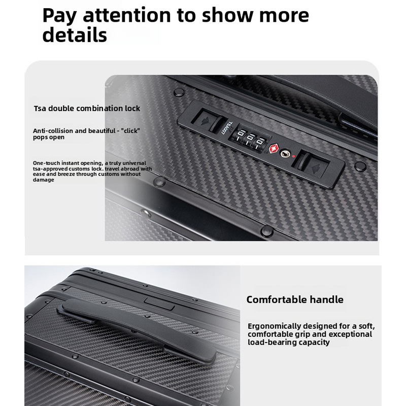กระเป๋าเดินทางคาร์บอนไฟเบอร์ขน - Spinner Wheel Rolling Suitcase 20 Inch บทวิจารณ์และราคา
