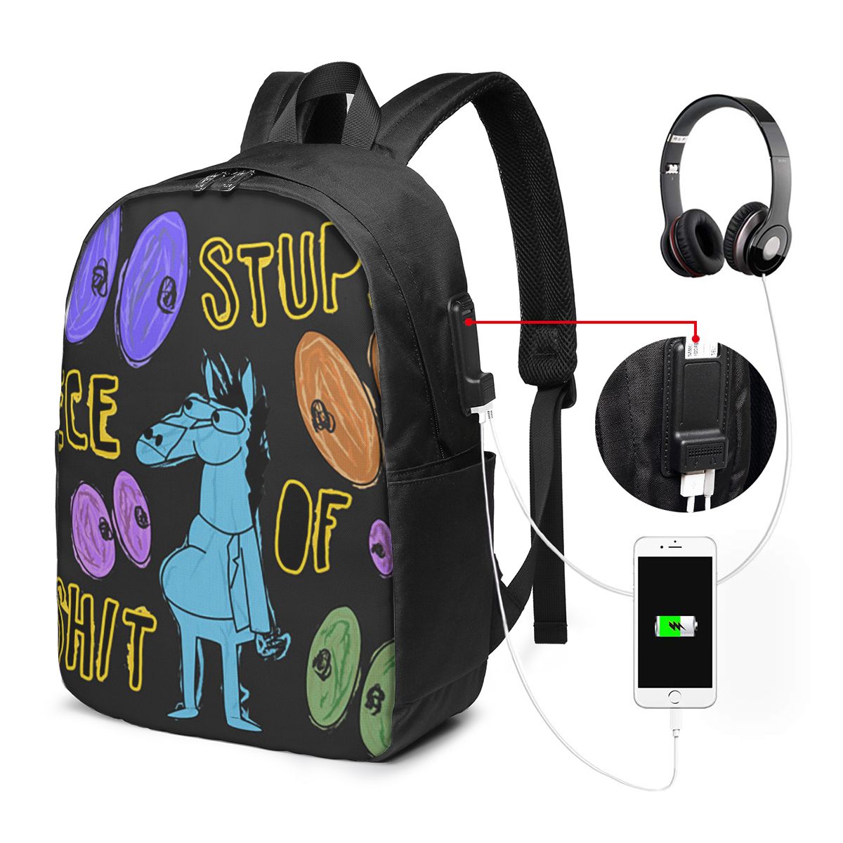 การ์ตูน โบแจ็ค ฮอร์สแมน สตูปิด - Backpacks บทวิจารณ์และราคา