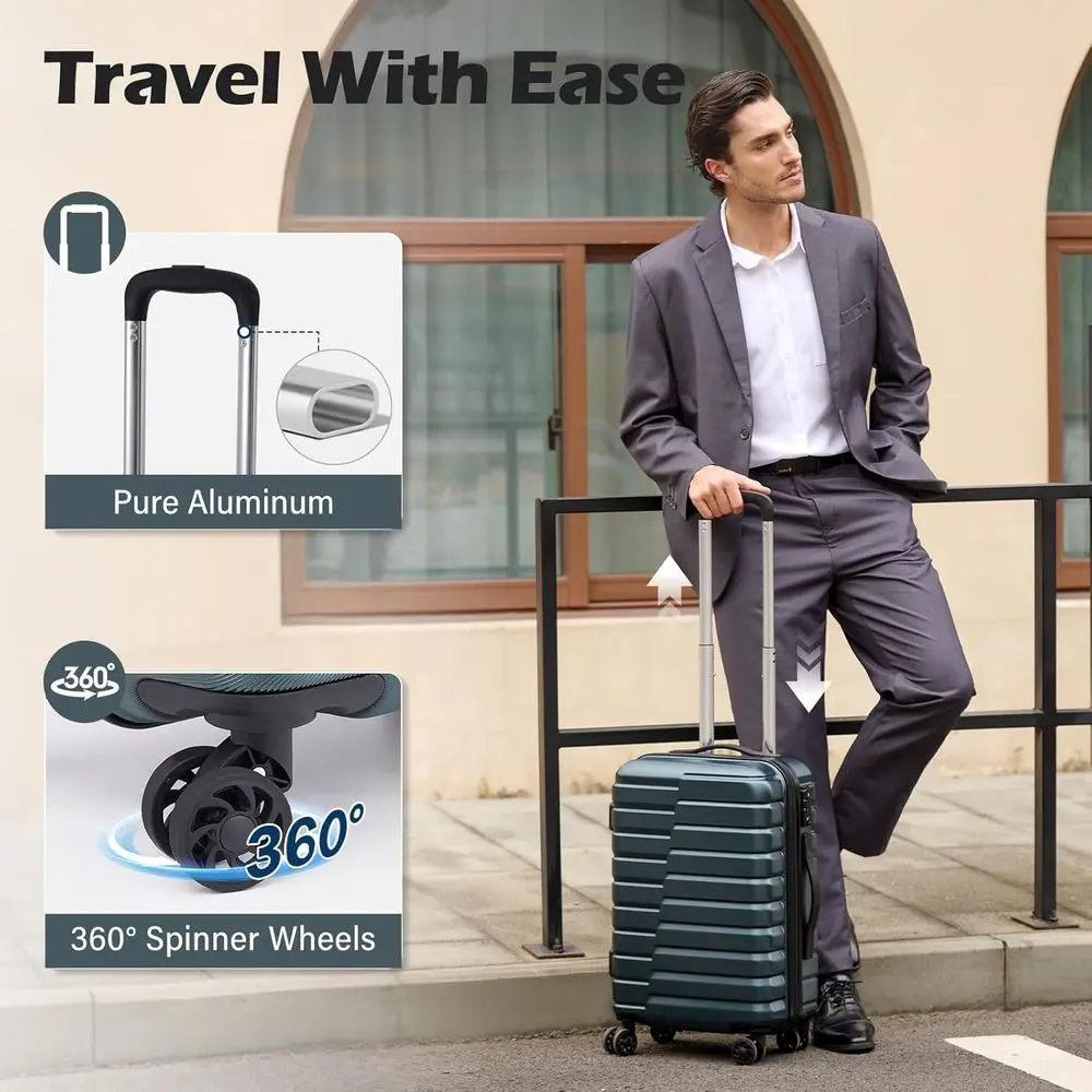 ชุดกระเป๋าเดินทางแบบแข็ง 3 ชิ้ - Expandable Hard Shell Luggage Set บทวิจารณ์และราคา
